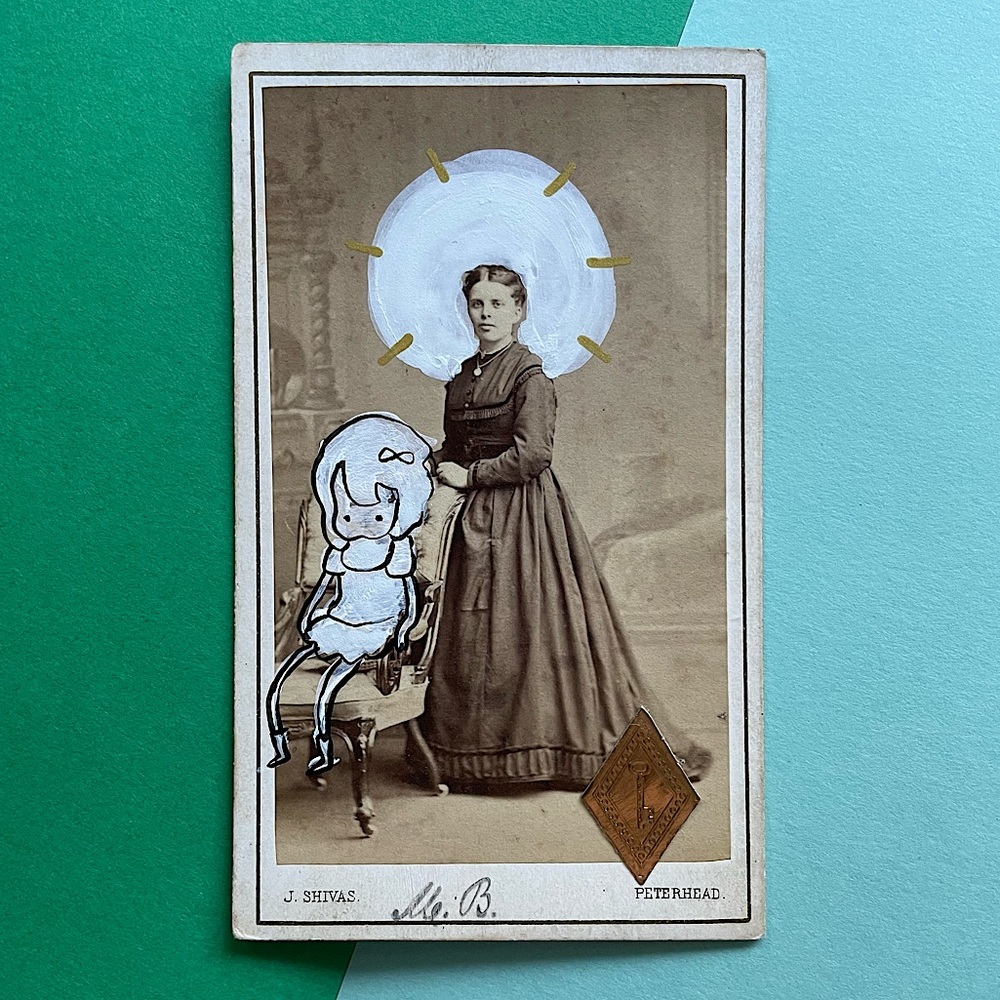 Altered art - Antique CDV - Shine